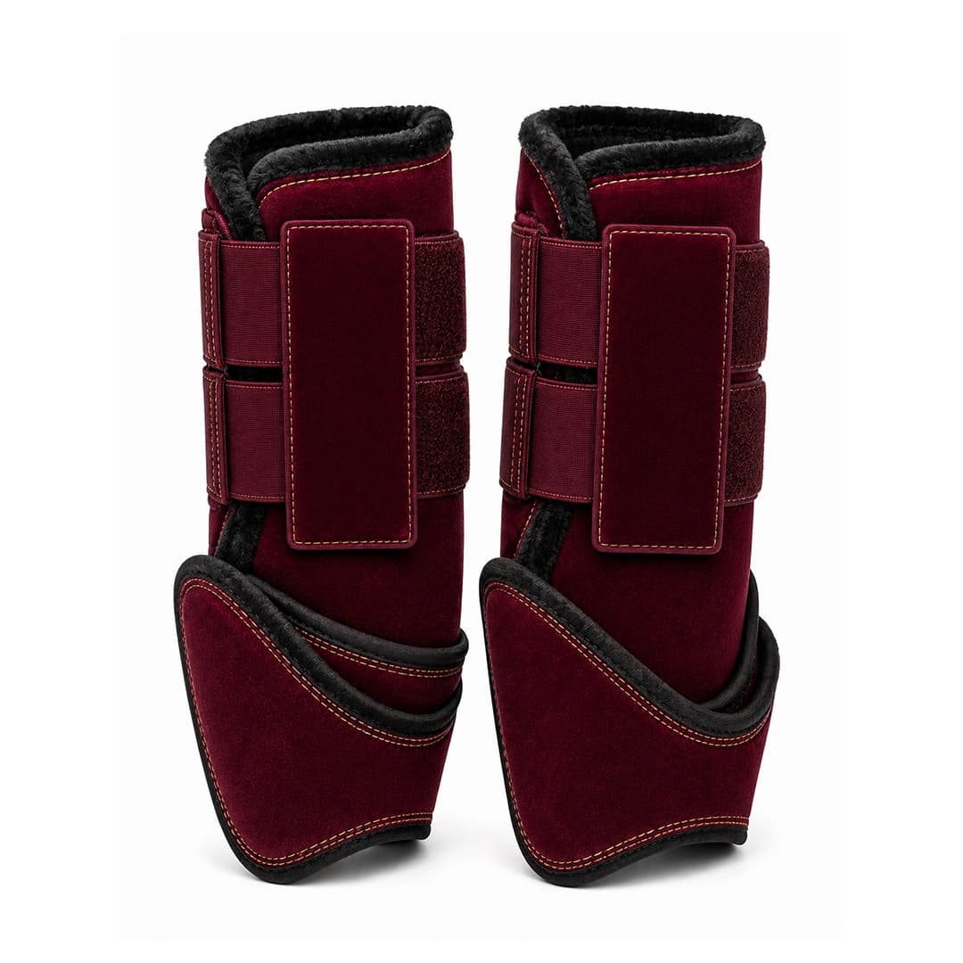 Burgundy Velvet Sports Medicine Boots