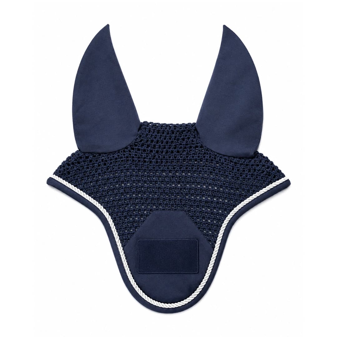 Fly Masks & Fly Veils — Classic Navy Crochet Fly Veil