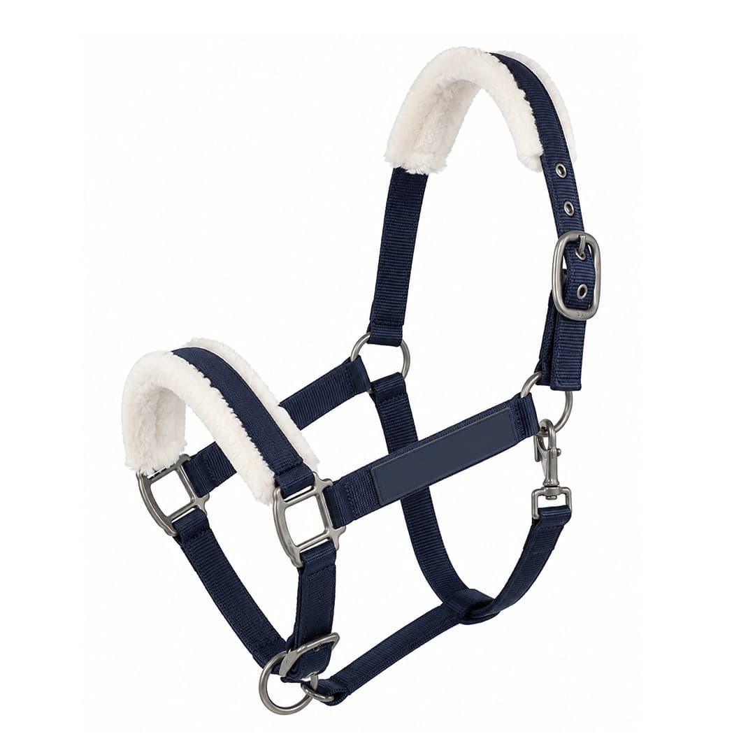 Halters — Navy Fleece-Lined Halter